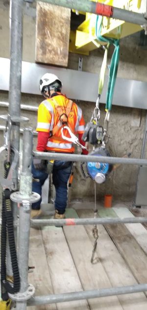 A type 3 lanyard in use